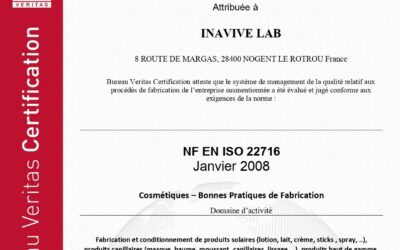 [ GRANDE NOUVELLE : CERTIFICATION ISO 22 716 PAR BUREAU VERITAS ]